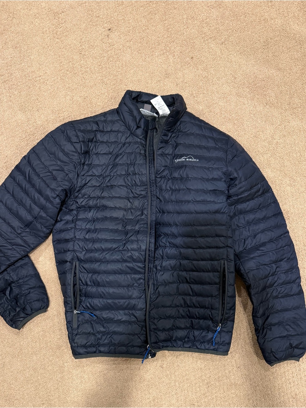 Eddie Bauer Navy Quilted Packable Puffer Jacket